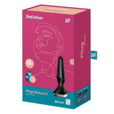 Анальна смарт-вібропробка Satisfyer Plug-ilicious 2 Black (м'ята упаковка)