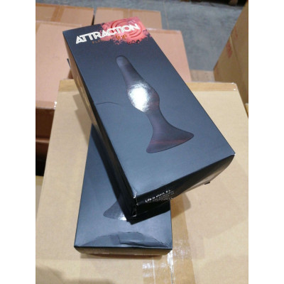 Анальна пробка на присосці MAI Attraction Toys №34 Black (пом'ята упаковка)