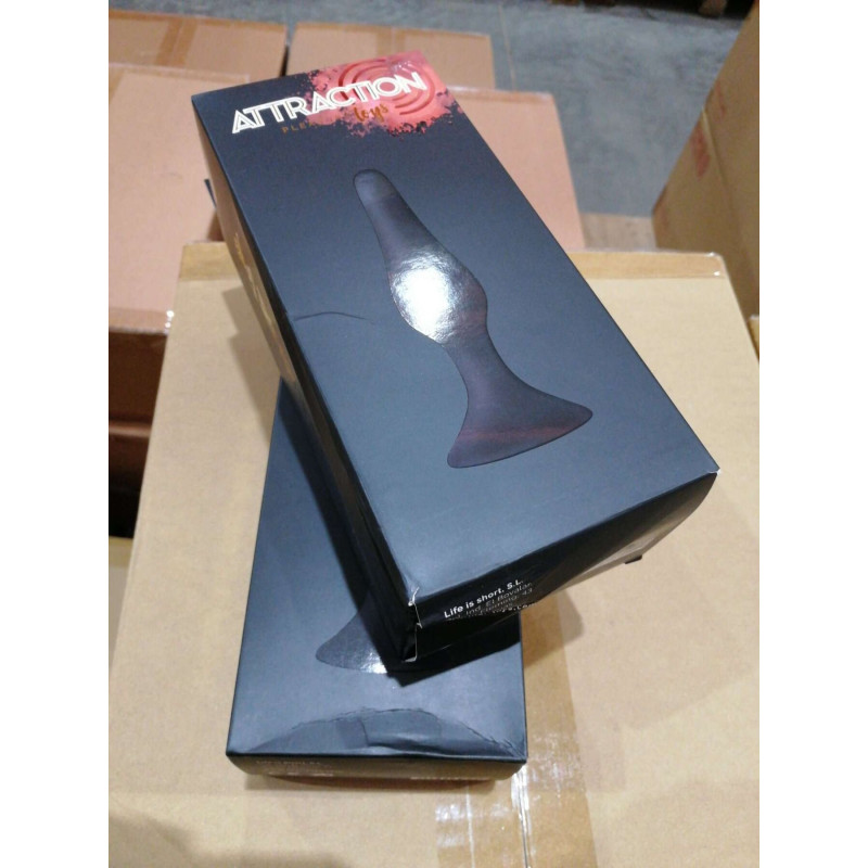 Анальна пробка на присосці MAI Attraction Toys №34 Black (пом'ята упаковка)