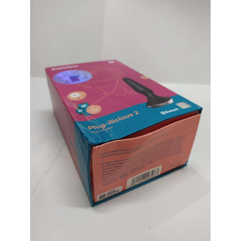 Анальна смарт-вібропробка Satisfyer Plug-ilicious 2 Black (м'ята упаковка)