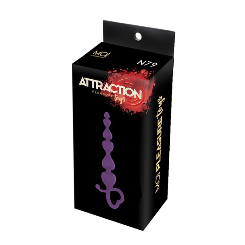 Анальні буси MAI Attraction Toys №79 Purple, довжина 18см, діаметр 3,1см
