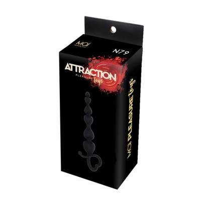 Анальні буси MAI Attraction Toys №79 Black, довжина 18см, діаметр 3,1см