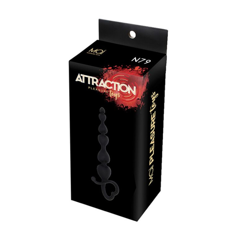 Анальні буси MAI Attraction Toys №79 Black, довжина 18см, діаметр 3,1см