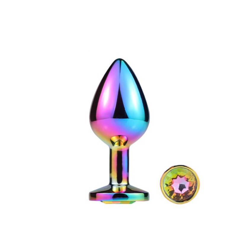 Металева анальна пробка MAI Attraction Toys №73 RAINBOW (діаметр 3.5 см)