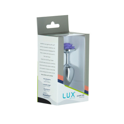 Металева анальна пробка Lux Active – Rose Anal Plug – Purple