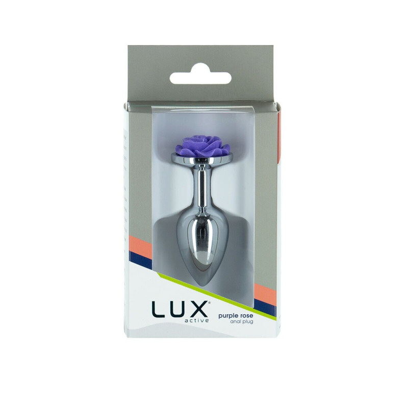 Металева анальна пробка Lux Active – Rose Anal Plug – Purple