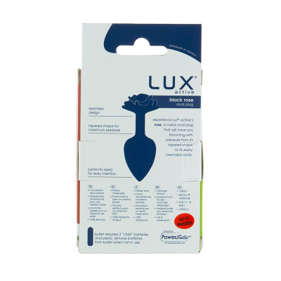 Металева анальна пробка Lux Active – Rose Anal Plug – Black