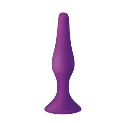 Анальна пробка на присосці MAI Attraction Toys №34 Purple, довжина 12,5см, діаметр 3,2см
