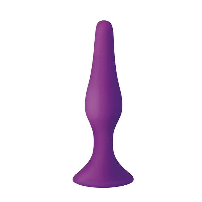 Анальна пробка на присосці MAI Attraction Toys №34 Purple, довжина 12,5см, діаметр 3,2см