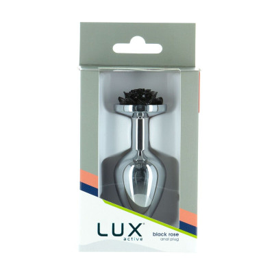 Металева анальна пробка Lux Active – Rose Anal Plug – Black