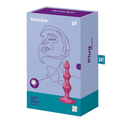 Анальний стимулятор-намистини з двома моторами Satisfyer Lolli-Plug 1 (Berry)