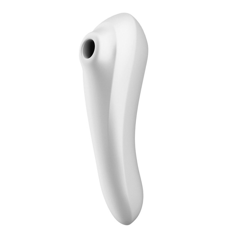 Смарт-вібратор та вакуумний стимулятор 2в1 Satisfyer Dual Pleasure білий
