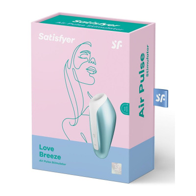 Вакуумний стимулятор Satisfyer Love Breeze Ice Blue, мініатюрний