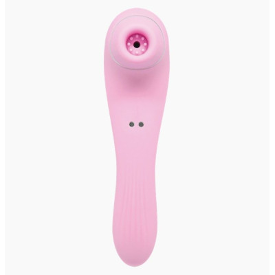 Вібратор і вакуумний кліторальний стимулятор Alive Midnight Quiver Pink - секс-іграшка 2в1