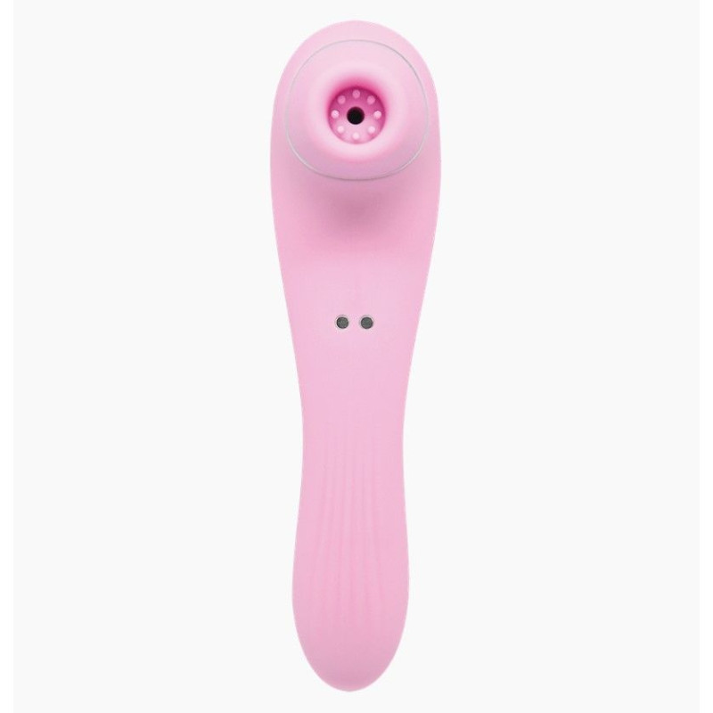Вібратор і вакуумний кліторальний стимулятор Alive Midnight Quiver Pink - секс-іграшка 2в1