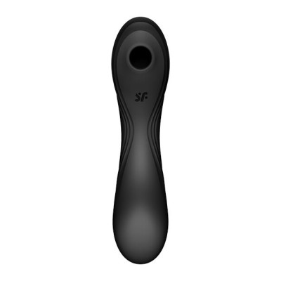 Вакуумний стимулятор Satisfyer Curvy Trinity 4 Black, з вібрацією