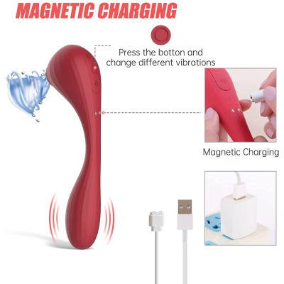 Вакуумний вагінально-кліторальний стимулятор Magic Motion Bobi Red, керування зі смартфону