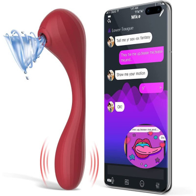 Вакуумний вагінально-кліторальний стимулятор Magic Motion Bobi Red, керування зі смартфону