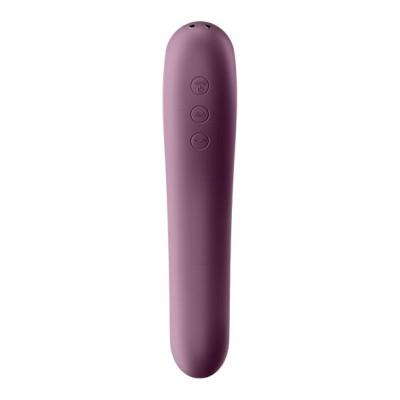 Вакуумний вібратор Satisfyer Dual Kiss Wine Red