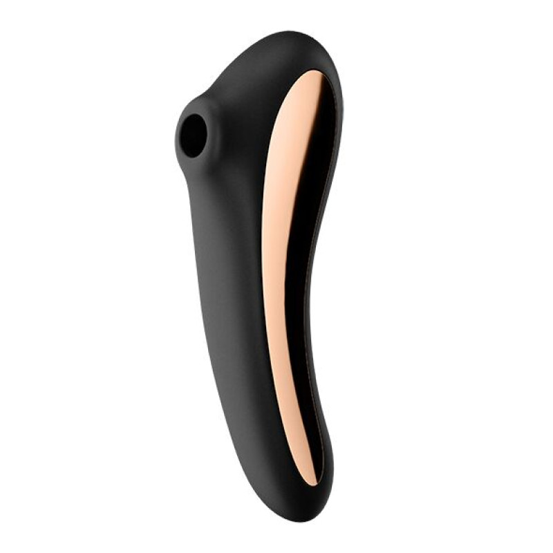 Вакуумний стимулятор із вібрацією Satisfyer Dual Kiss Black