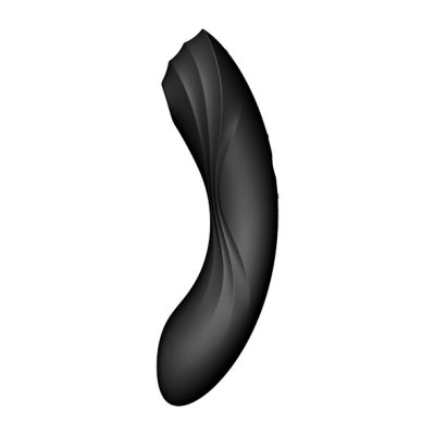 Вакуумний стимулятор Satisfyer Curvy Trinity 4 Black, з вібрацією
