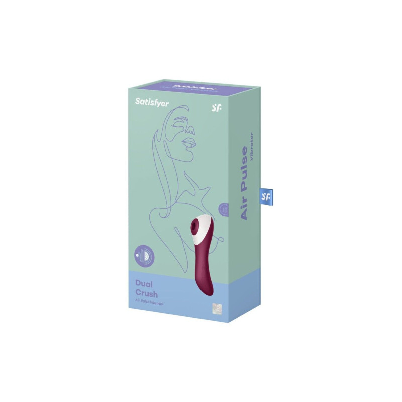 Вакуумний кліторальний стимулятор Satisfyer Dual Crush Wine Red