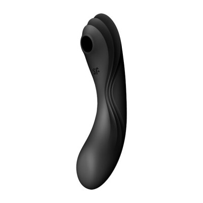 Вакуумний стимулятор Satisfyer Curvy Trinity 4 Black, з вібрацією Вакуумний стимулятор Satisfyer Curvy Trinity 4 Black, з вібрацією