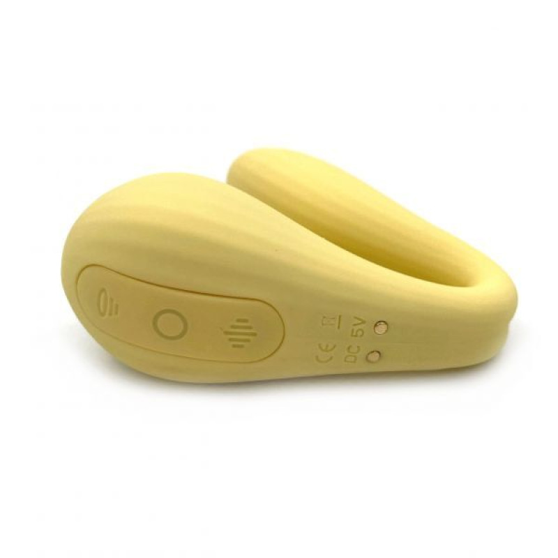 Вакуумний вагінально-кліторальний стимулятор Magic Motion Bobi Yellow, керування зі смартфону