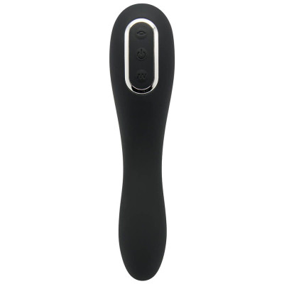 Вібратор і вакуумний кліторальний стимулятор Alive Midnight Quiver Black - секс-іграшка 2в1