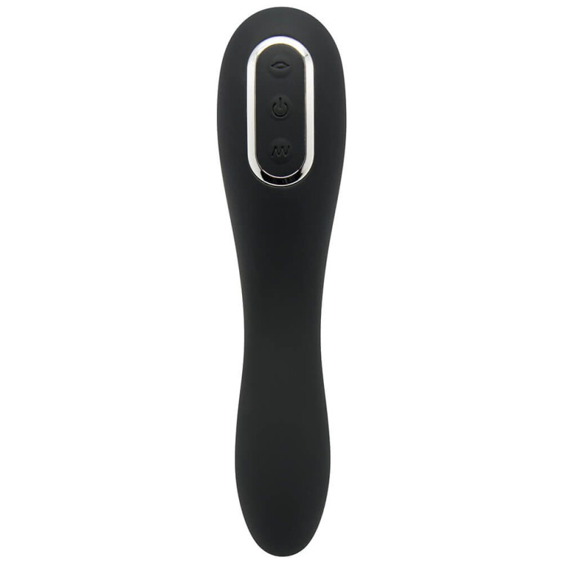 Вібратор і вакуумний кліторальний стимулятор Alive Midnight Quiver Black - секс-іграшка 2в1