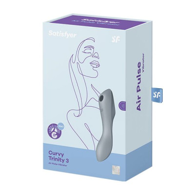 Вакуумний вібратор Satisfyer Curvy Trinity 3 BlueGrey