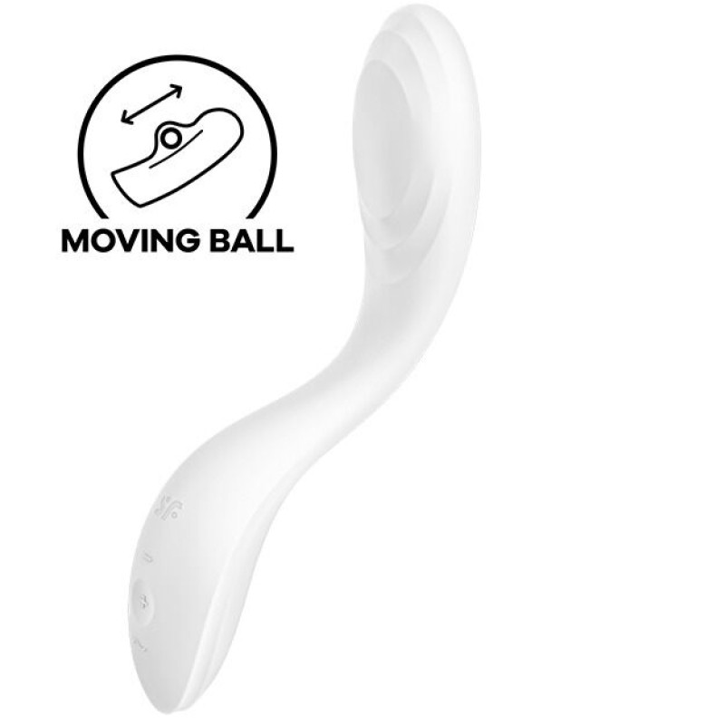 Вібратор із перловою стимуляцією точки G Satisfyer Rrrolling Pleasure White