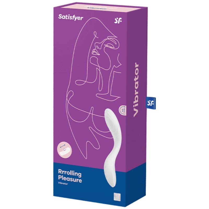 Вібратор із перловою стимуляцією точки G Satisfyer Rrrolling Pleasure White