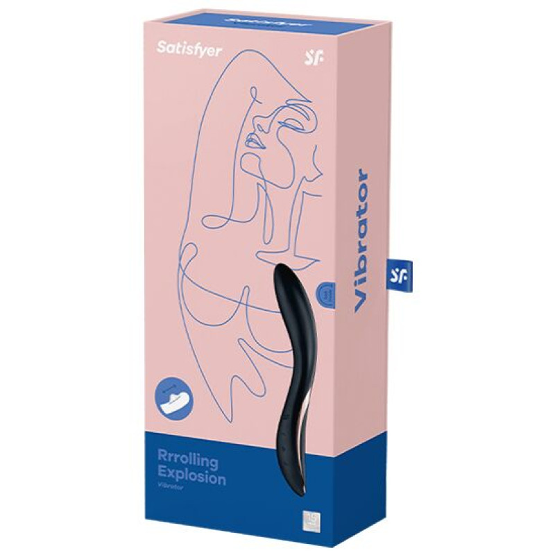 Вібратор із перловою стимуляцією точки G Satisfyer Rrrolling Explosion Black