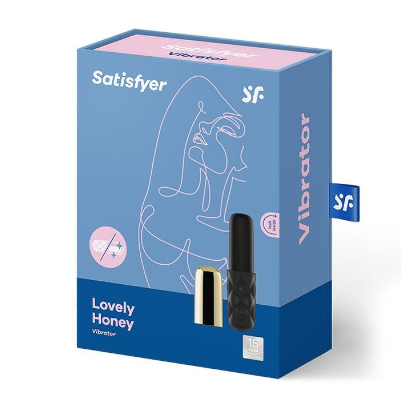Потужний міні-вібратор Satisfyer Mini Lovely Honey Gold зі знімним ковпачком, 15 режимів роботи