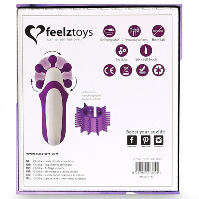 Стимулятор з імітацією оральных ласк FeelzToys - Clitella Oral Clitoral Stimulator Purple