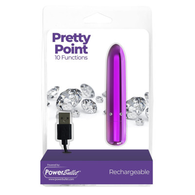 Віброкуля PowerBullet - Pretty Point Rechargeable Purple