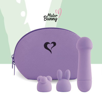 Міні-вібратор FeelzToys Mister Bunny Purple з двома насадками