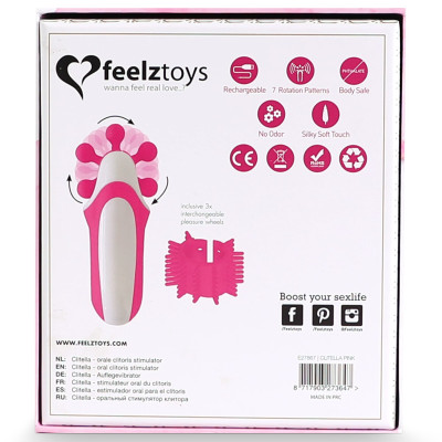 Стимулятор з імітацією оральных ласк FeelzToys - Clitella Oral Clitoral Stimulator Pink