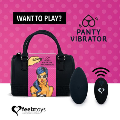 Вібратор в трусики FeelzToys Panty Vibrator Black з пультом