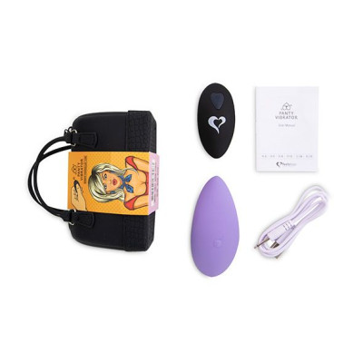 Вібратор в трусики FeelzToys Panty Vibrator Purple з пультом дистанційного керування, 6 режимів роботи, сумочка-чохол