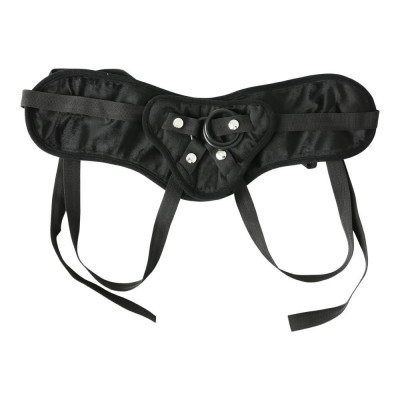 Труси для страпона Sportsheets - SizePlus Beginners Black, широкий пасок, комфортні