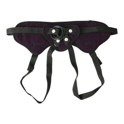 Труси для страпона Sportsheets - Lush Strap On Purple, широкий оксамитовий пасок, дуже комфортні