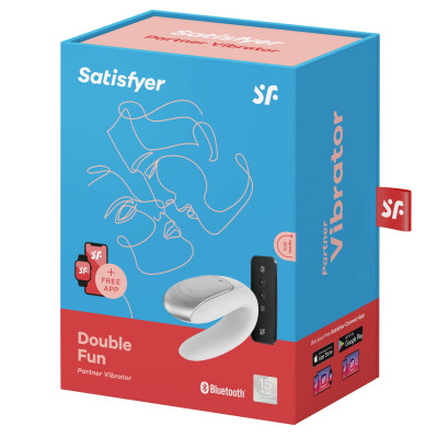 Смарт-вібратор для пар Satisfyer Double Fun (White) с пультом
