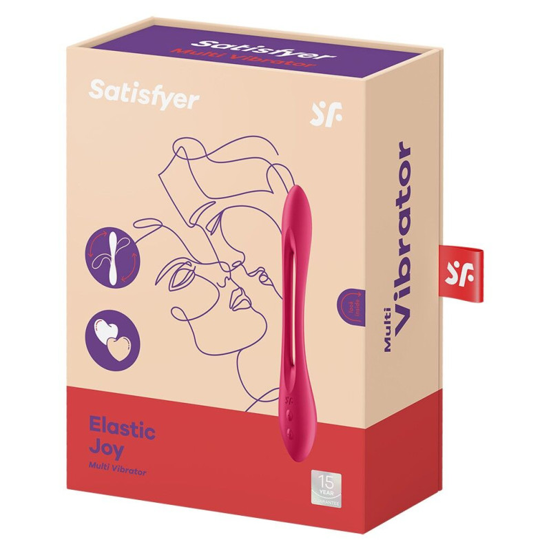 Універсальний гнучкий вібратор для пар Satisfyer Elastic Joy, червоний