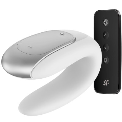 Смарт-вібратор для пар Satisfyer Double Fun (White) с пультом