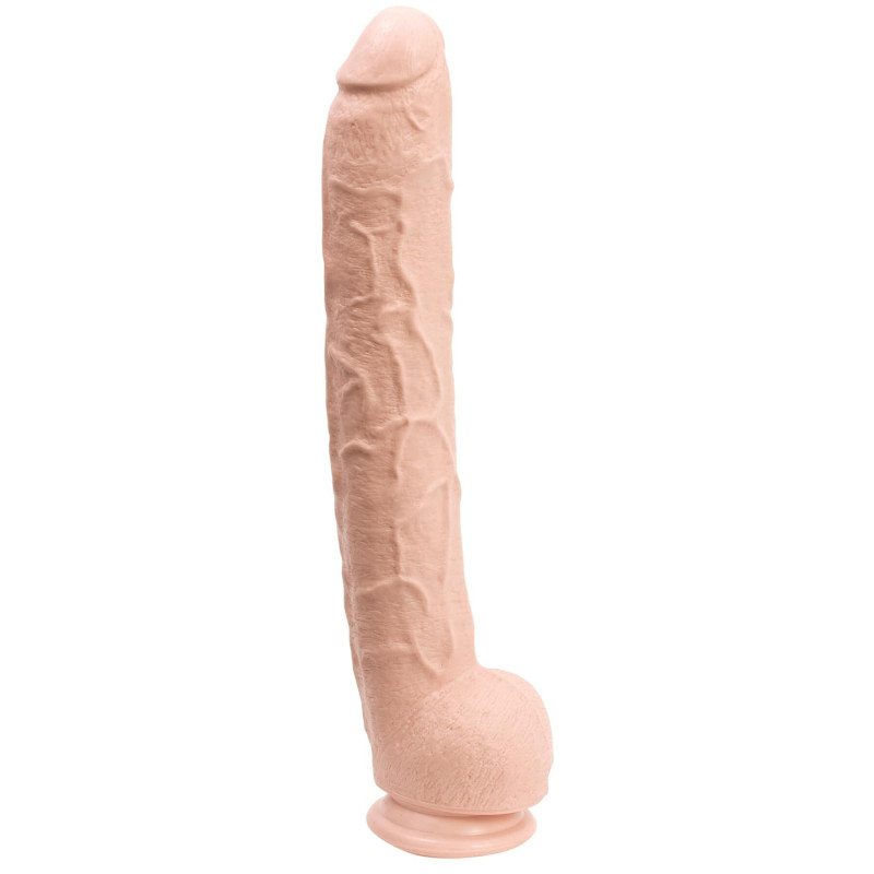 Фалоімітатор Doc Johnson Dick Rambone Cock White (в ПЕ пакеті!), Діаметр 6 см, довжина 42см, ПВХ