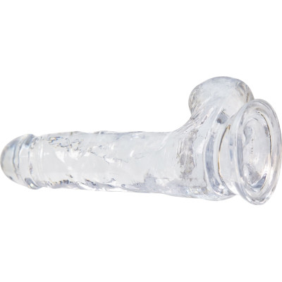 Прозорий фалоімітатор на присосці ADDICTION - Crystal Clear Dildo with Balls
