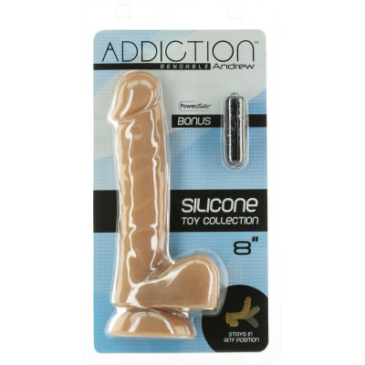 Гнучкий фалоімітатор ADDICTION - ANDREW Caramel