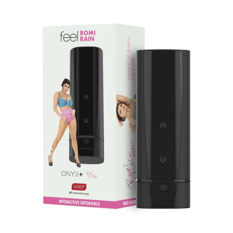 Мастурбатор Kiiroo Onyx+ Romi Rain, 10 кілець, що стискаються, не треба рухати, теледильдоніка